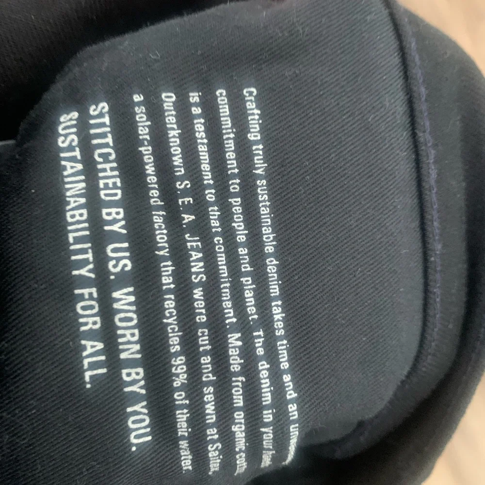 NWOT Outerknown Organic Black Skinny Jeans - Picture 5 of 5
